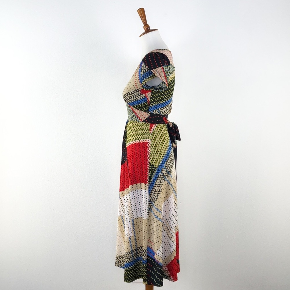 Frock Shop Multi Color Pattern Maxi Style Dress Xs - image 3